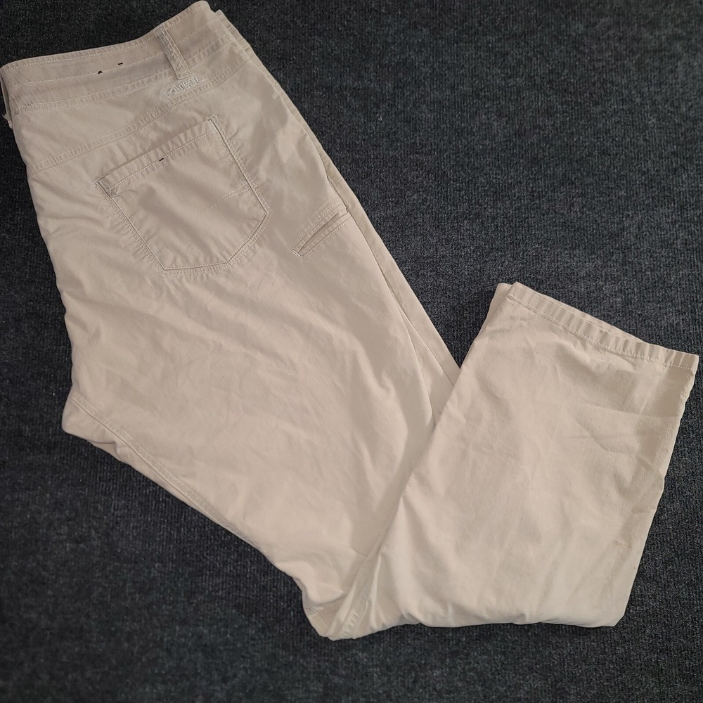 KUHL Slax‎ Pants Mens 42x32 Tan Chino Hiking Pants Enduro Fabric – *Read*